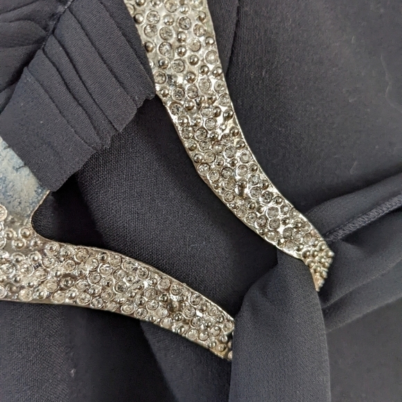 JOSEPH Ribkoff Wide Leg black pants Belted Pants size 8 T8 - Picture 7 of 10